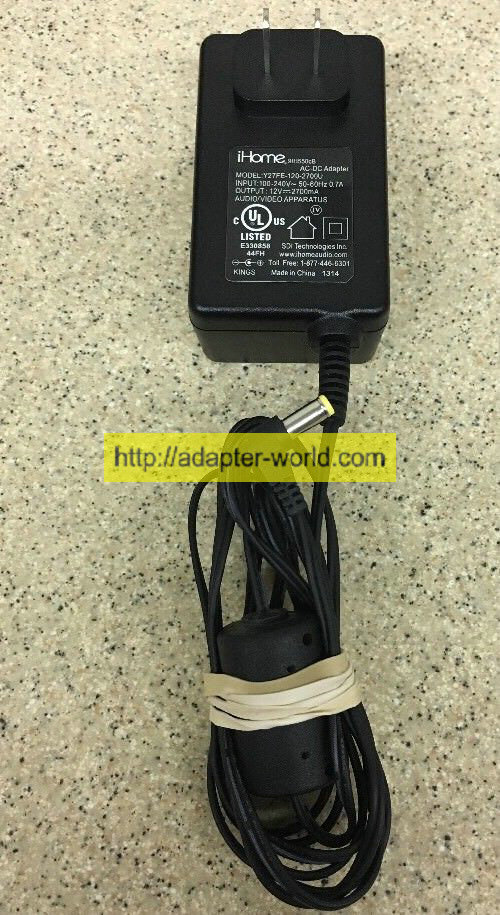 *100% Brand NEW* iHome 12vAC 2700mA Y27FE-120-2700U AC/DC Adapter Power Supply Cord Free shipping!